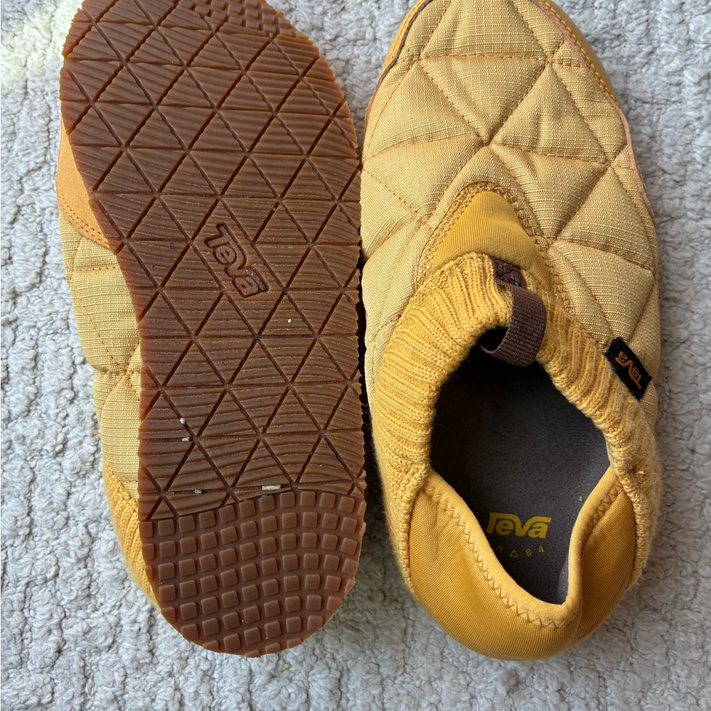 Teva Women’s Mustard Yellow Slip-On Quilted Flats